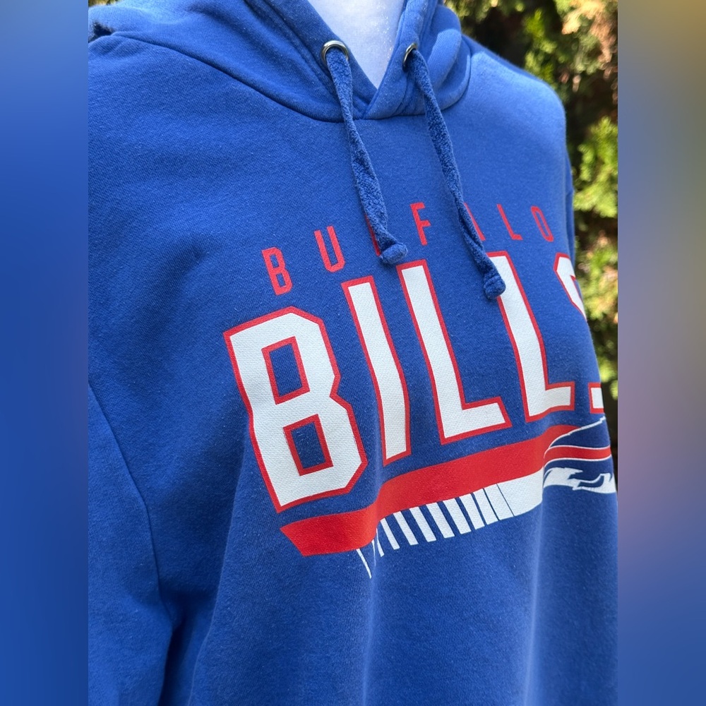 Vintage Men’s NFL Buffalo Bills Team Navy Blue Hoodie Pull Over size XL - Picture 3 of 5